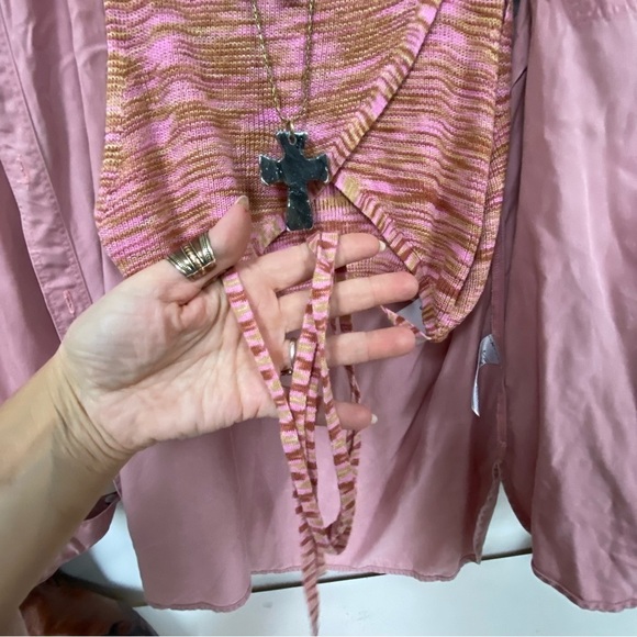 Free people Sleeveless boho Top/tank wrap around style w beach resort vacay vibe - Picture 8 of 14